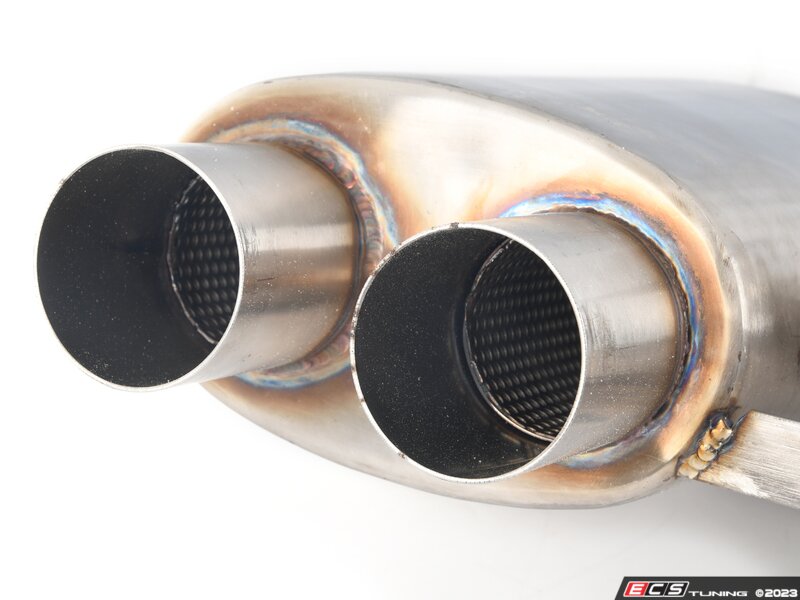 Maad Maxx Rear Exhaust Section 3 Can Valve - With Black Tips