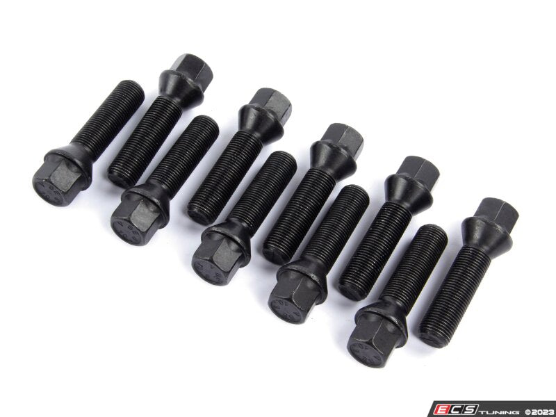 Dinan Cone Seat Lug Bolt Kit - M14x1.25x50mm - Black