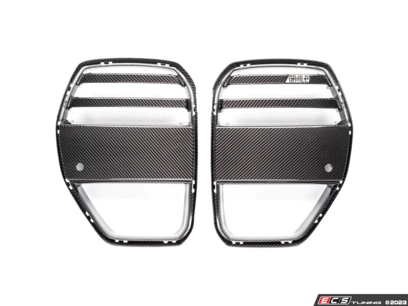 Carbon Fiber Front Grille - With Lower Scoops with fin  - G8x - For Vehicles Without Radar Sensor