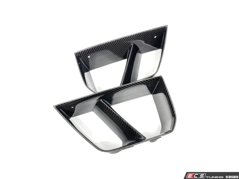 Carbon Fiber Front Grille - With Lower Scoops with fin  - G8x - For Vehicles Without Radar Sensor