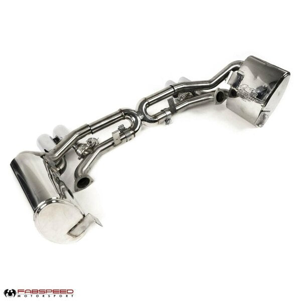 Fabspeed Porsche 997.2 (2009-2012) Carrera Valvetronic Exhaust System - Polished Stainless Steel Quad Tips