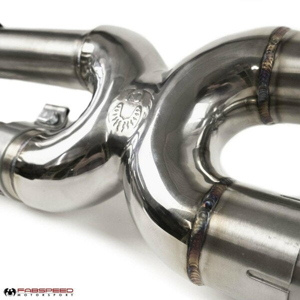 Fabspeed Porsche 997.2 (2009-2012) Carrera Valvetronic Exhaust System - Polished Stainless Steel Quad Tips