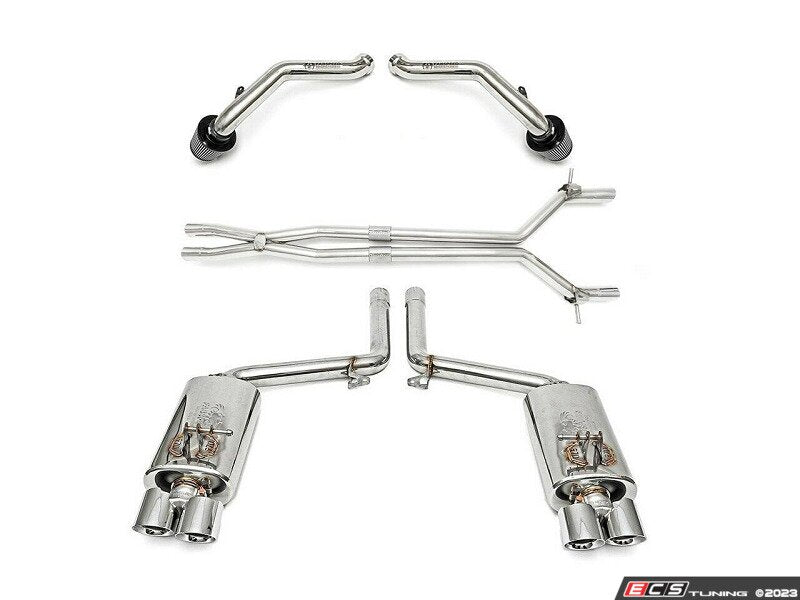 Fabspeed Porsche 970 Panamera S (2010-2013) Performance Package - Polished Stainless Steel Quad Tips