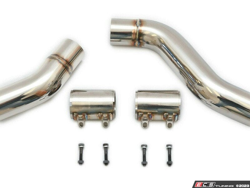 Fabspeed Macan 2.0L (2014-2021) Rear Slip-on Sport Exhaust - Satin Black Quad Tips