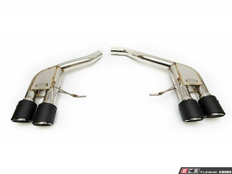 Fabspeed Macan 2.0L (2014-2021) Rear Slip-on Sport Exhaust - Carbon Fiber Quad Tips