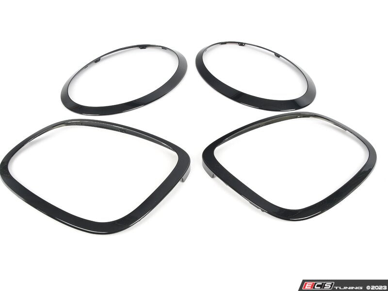 Headlight And Taillight Trim Rings Set Jet Black - MINI F55/F56/F57