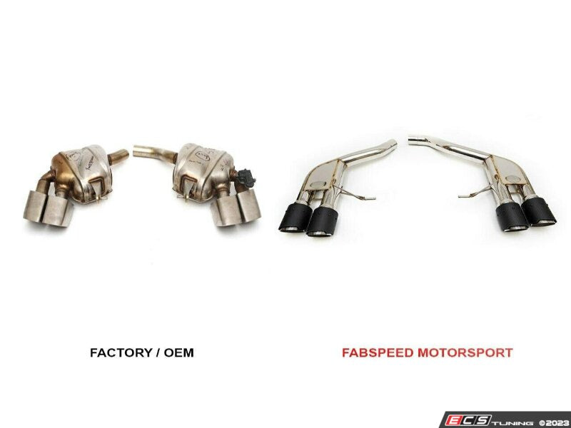 Fabspeed Porsche Macan S / GTS / Turbo V6 Rear Slip-on Sport Exhaust (2019-2021)