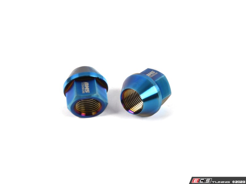 BMS Elite Titanium Lug Nuts - M14x1.25 - Cone Seat - Set Of 20