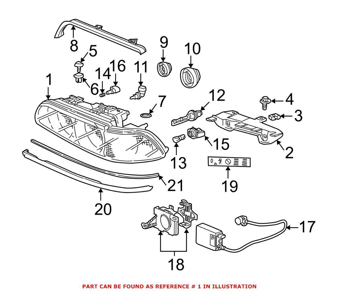 Headlight Assembly – Passenger Side (Xenon)