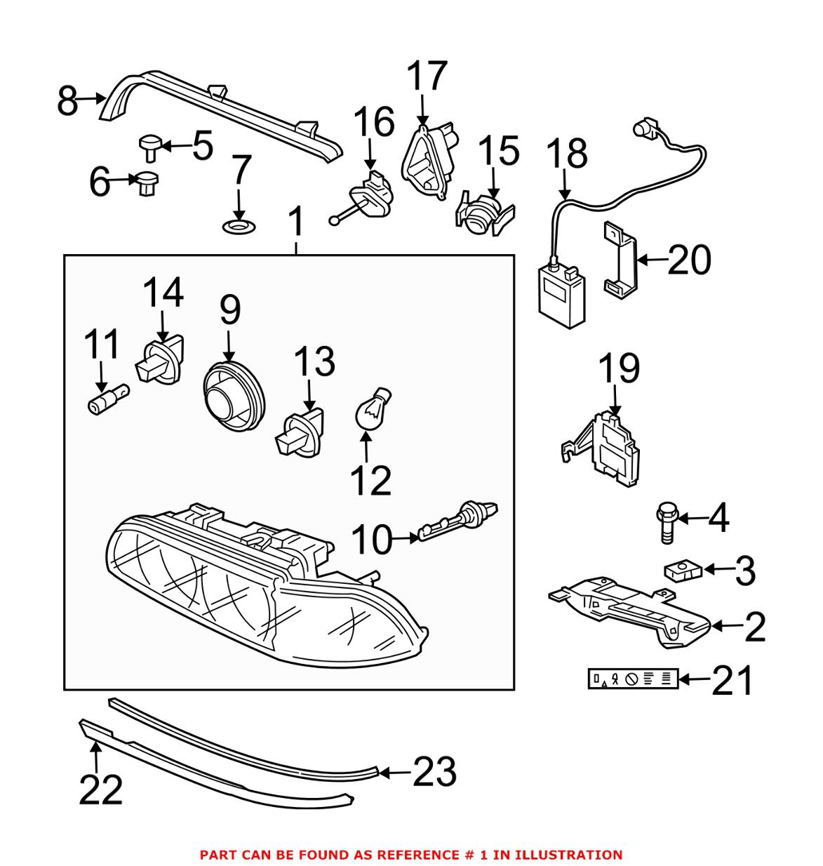 Headlight Assembly – Driver Side (Xenon)