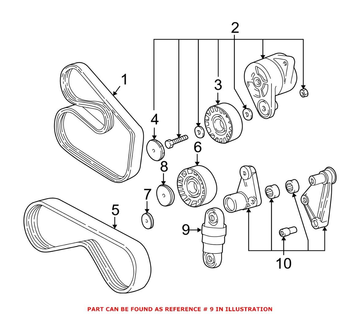 BMW A/C Belt Tensioner 11281717210