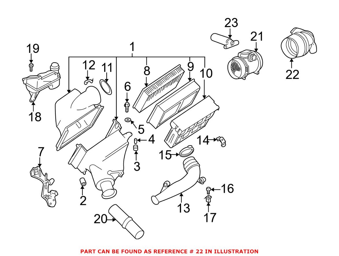 BMW Air Mass Meter Boot 13541703726