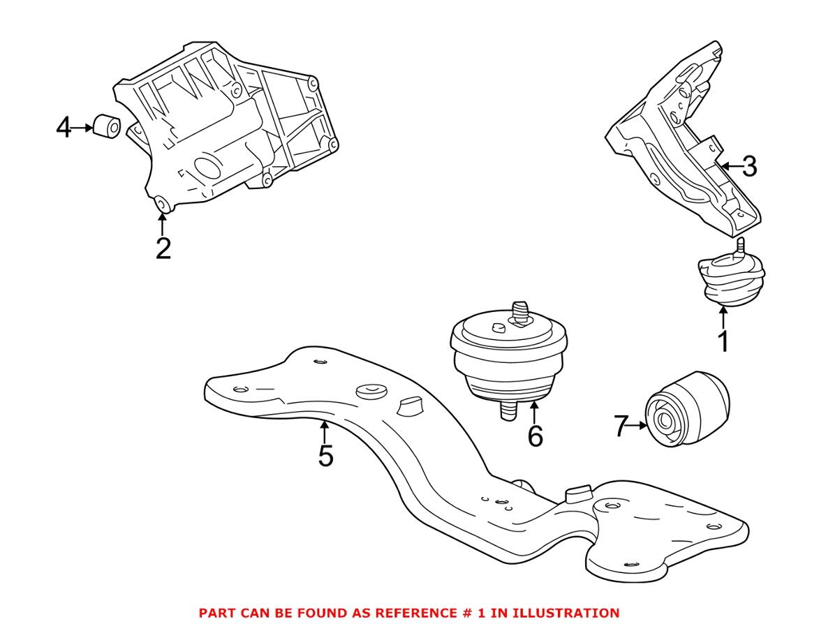 BMW Engine Mount – Driver Side 22111092823