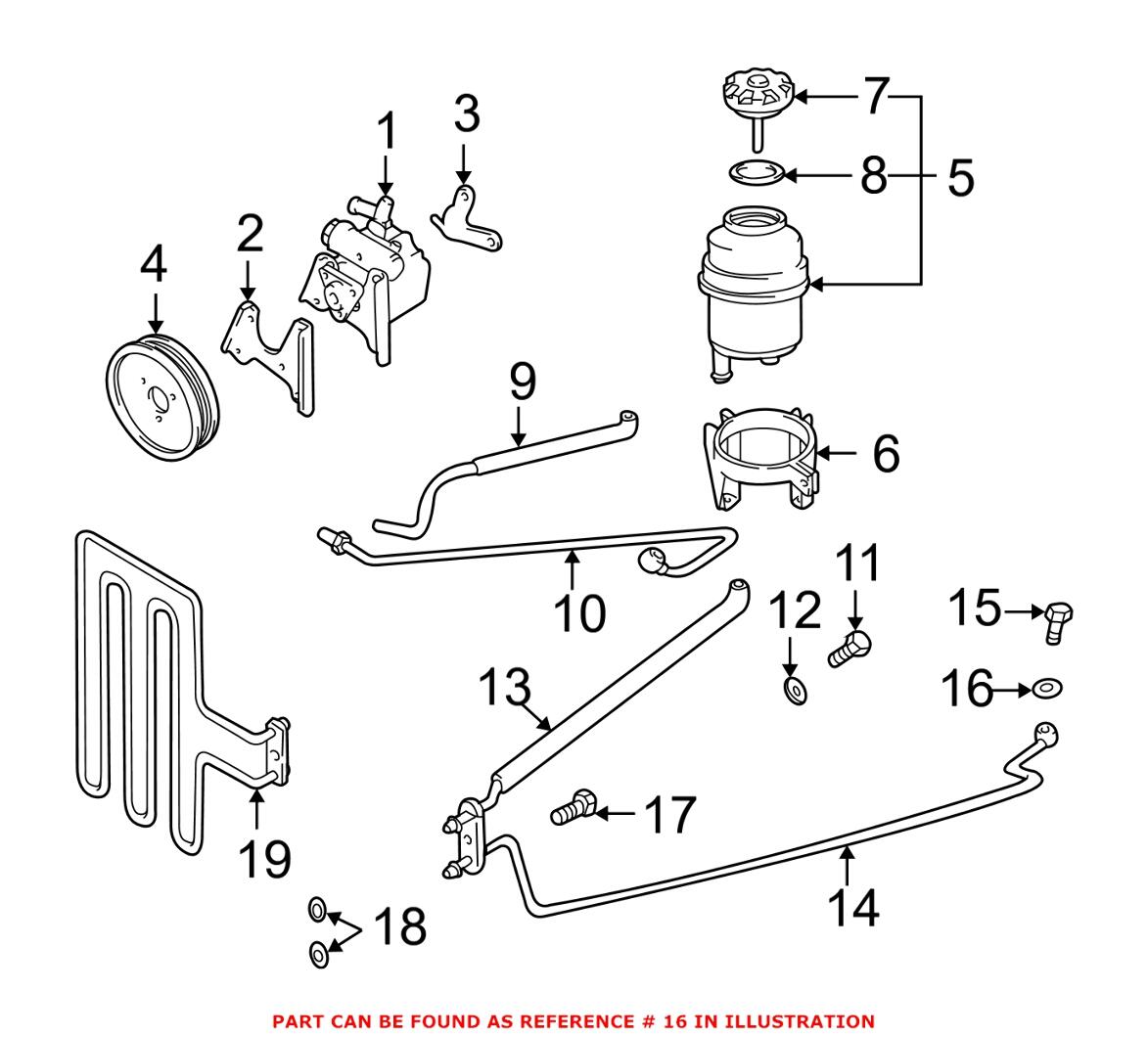 Power Steering Pressure Hose Seal