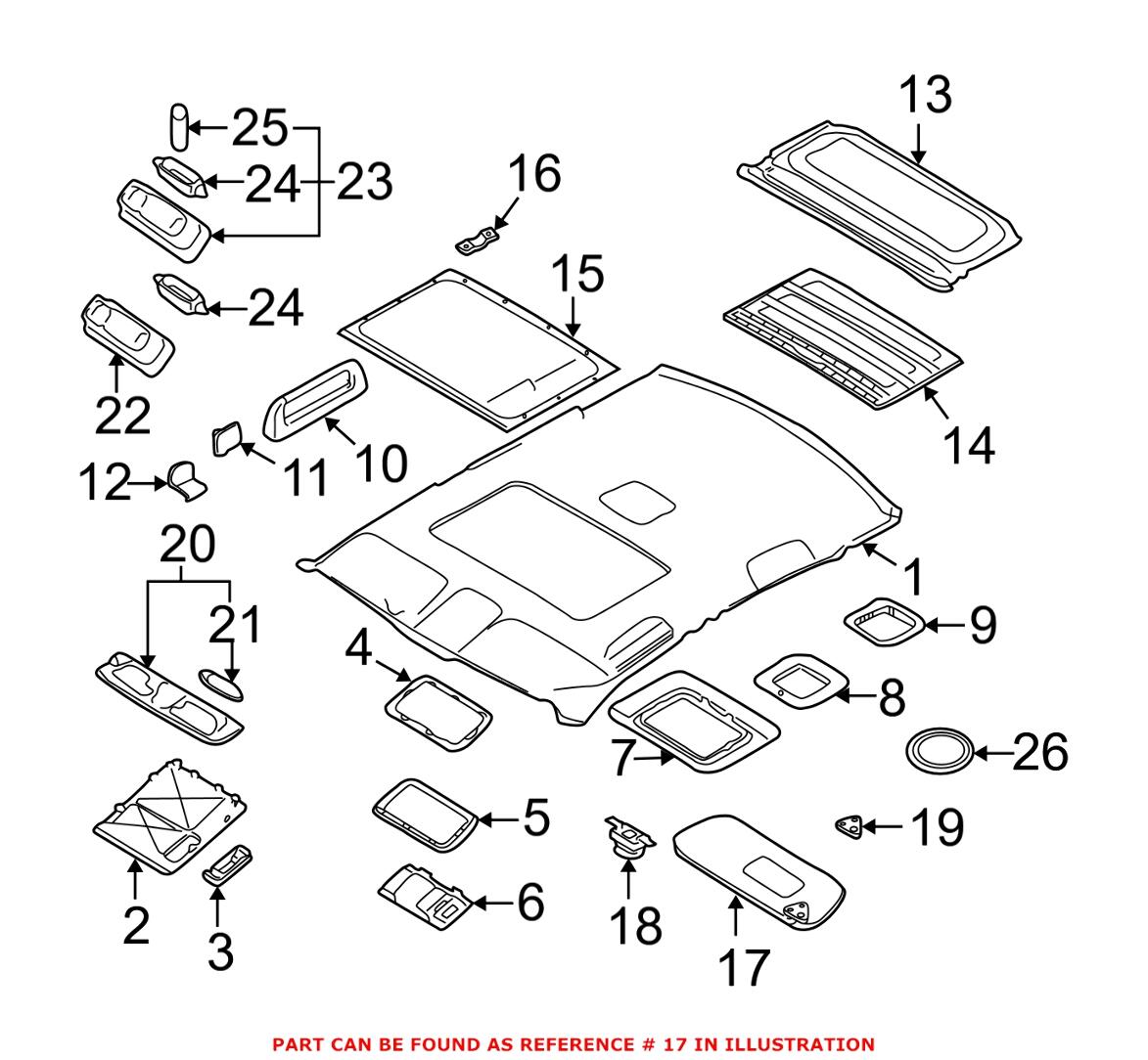 Sun Visor – Driver Side