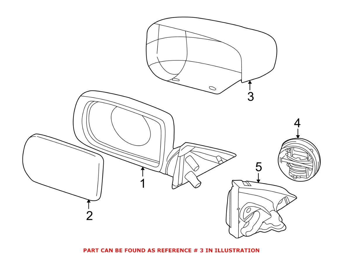 Side Mirror Cover – Driver Side (Un-painted)