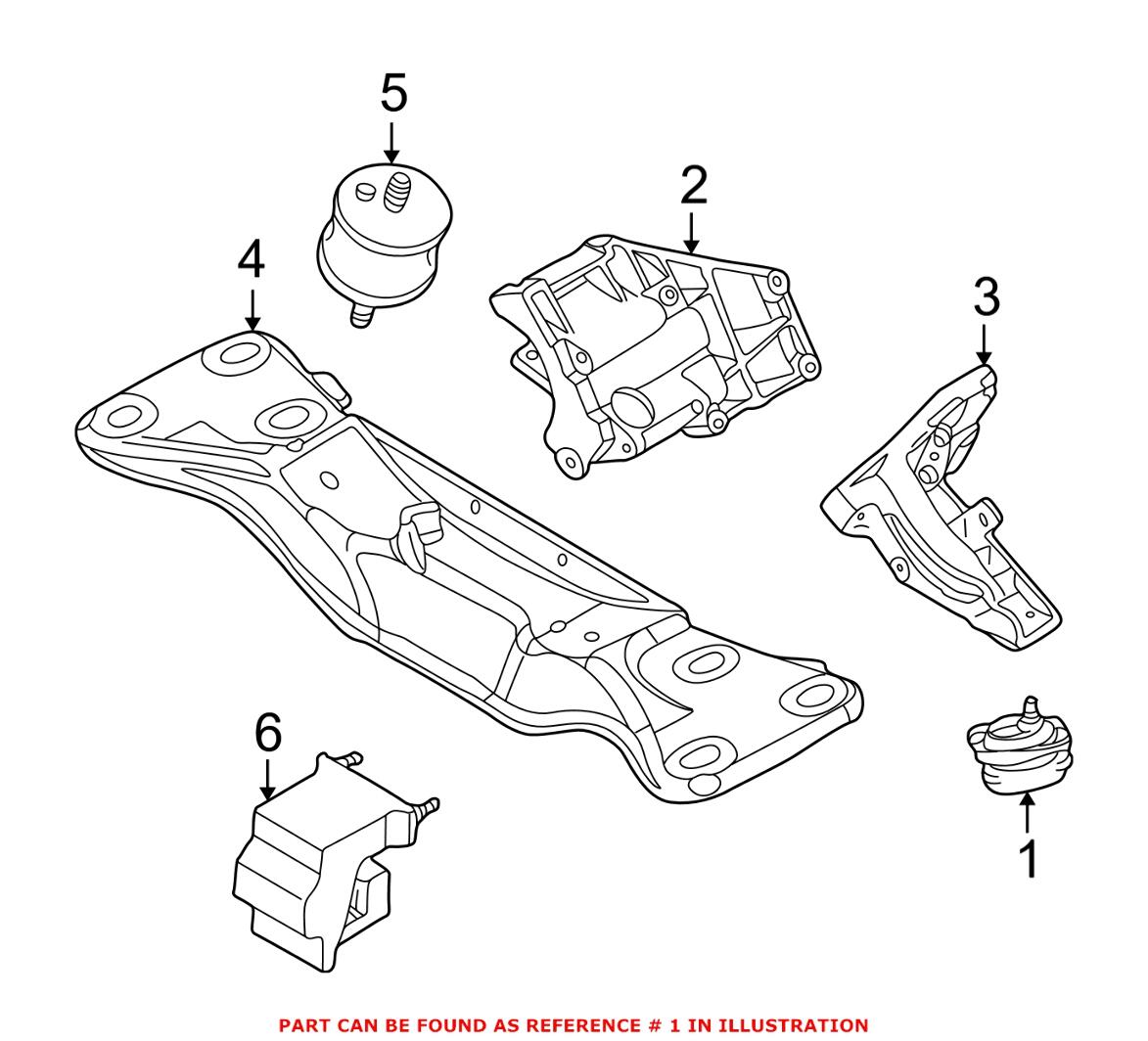 BMW Engine Mount – Driver Side 22111092895