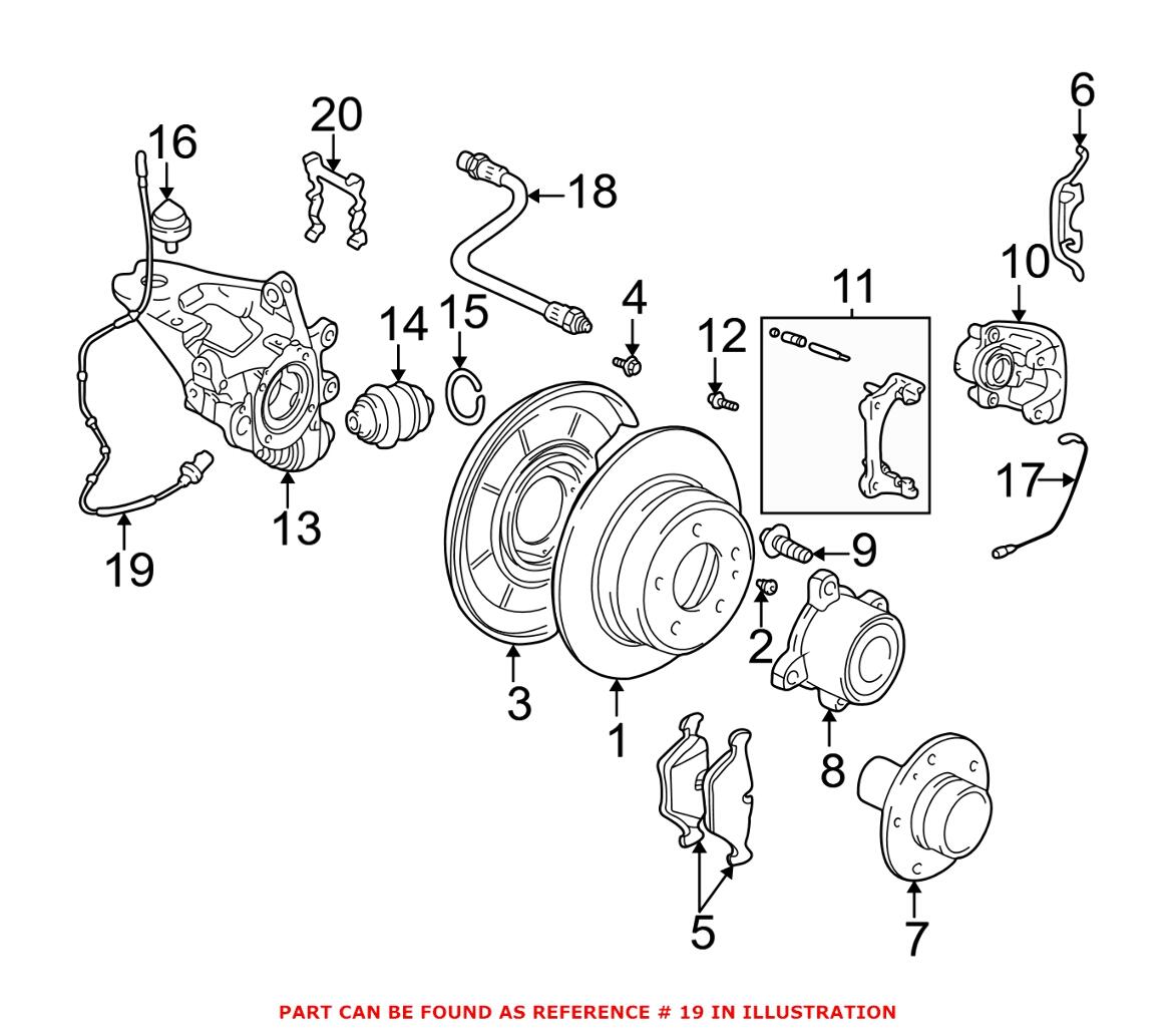 BMW ABS Wheel Speed Sensor – Rear 34526756377