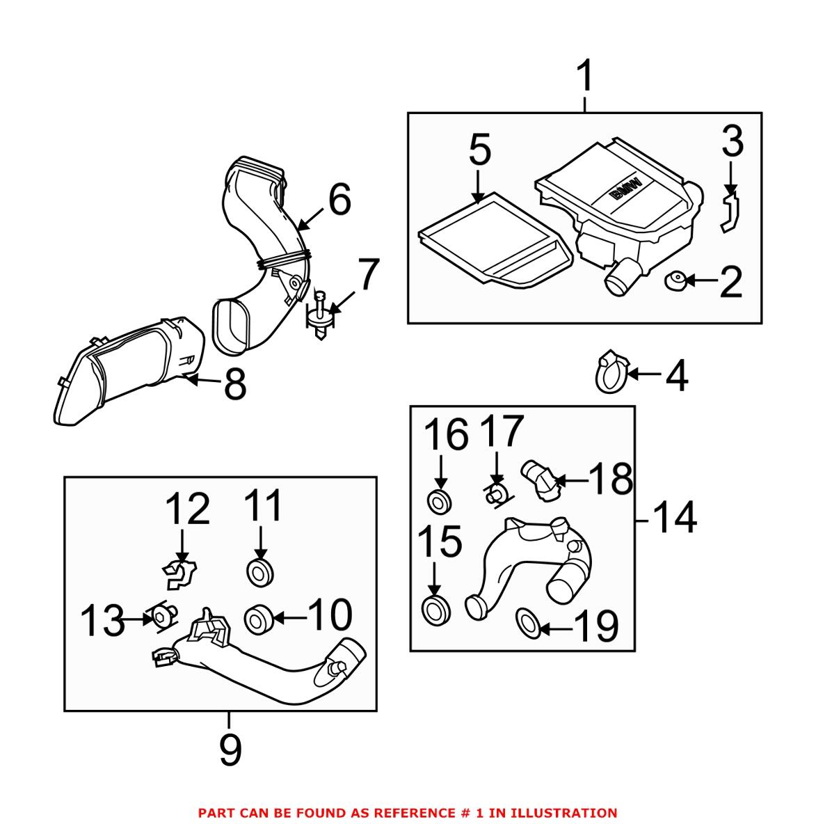 BMW Air Filter and Housing Assembly 13717556547 – Genuine BMW