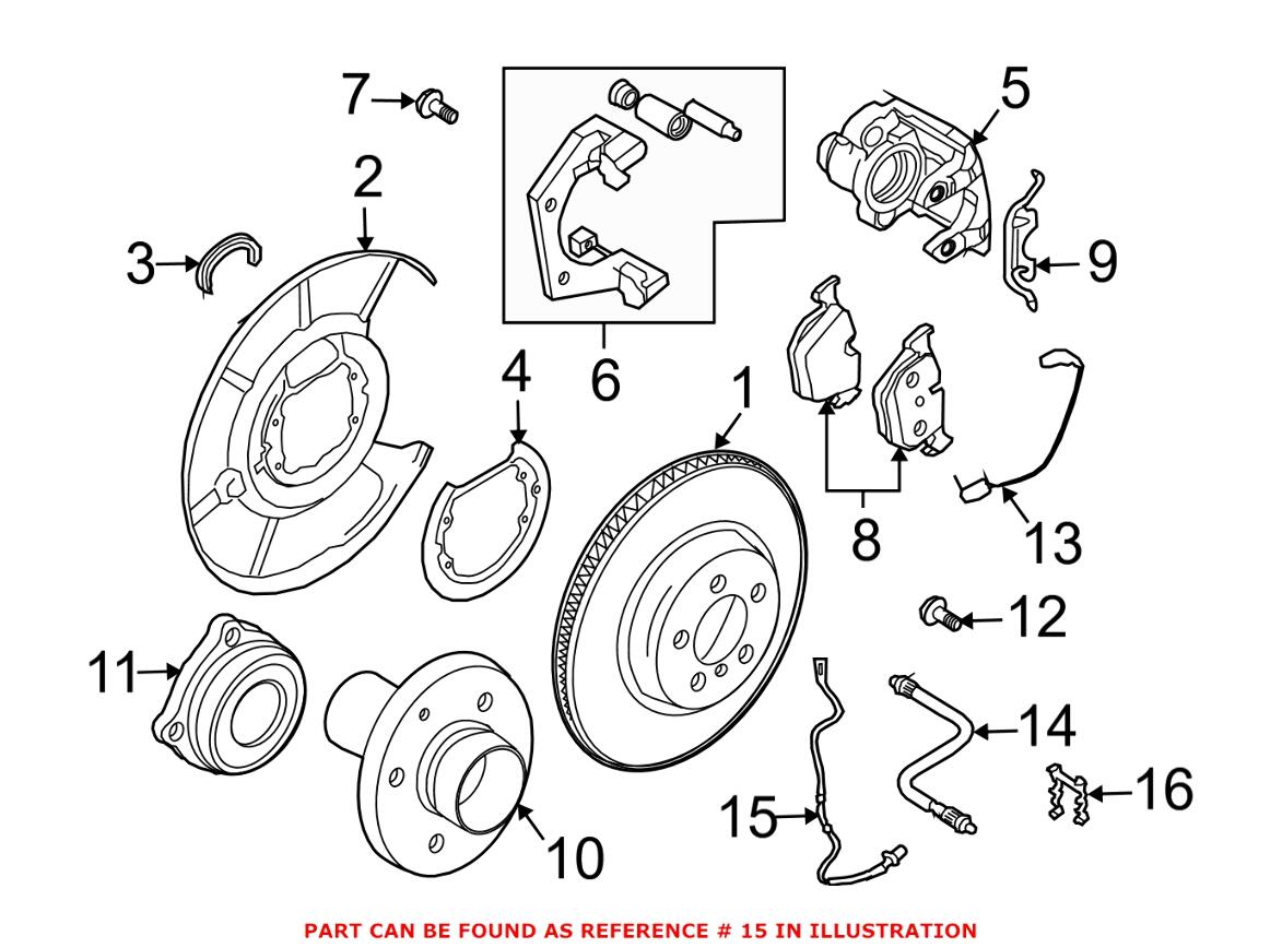 BMW ABS Wheel Speed Sensor – Rear 34527853584