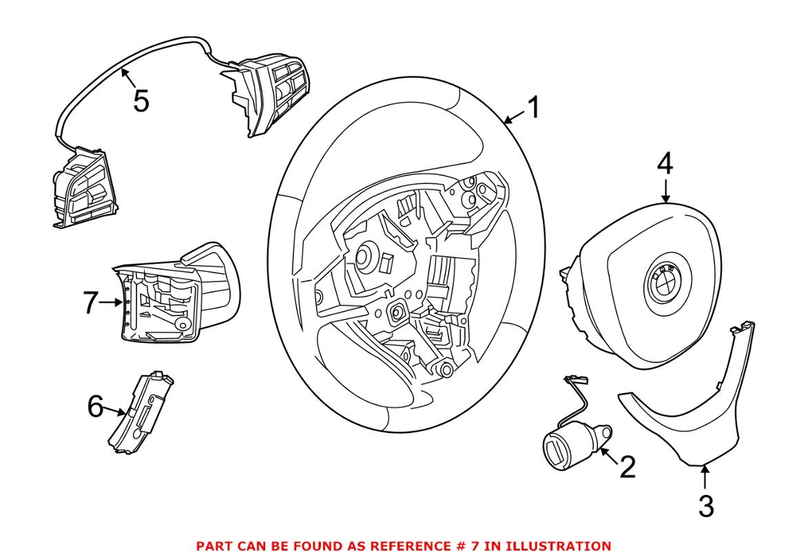 Steering Wheel Transmission Shift Control Switch – Driver Side