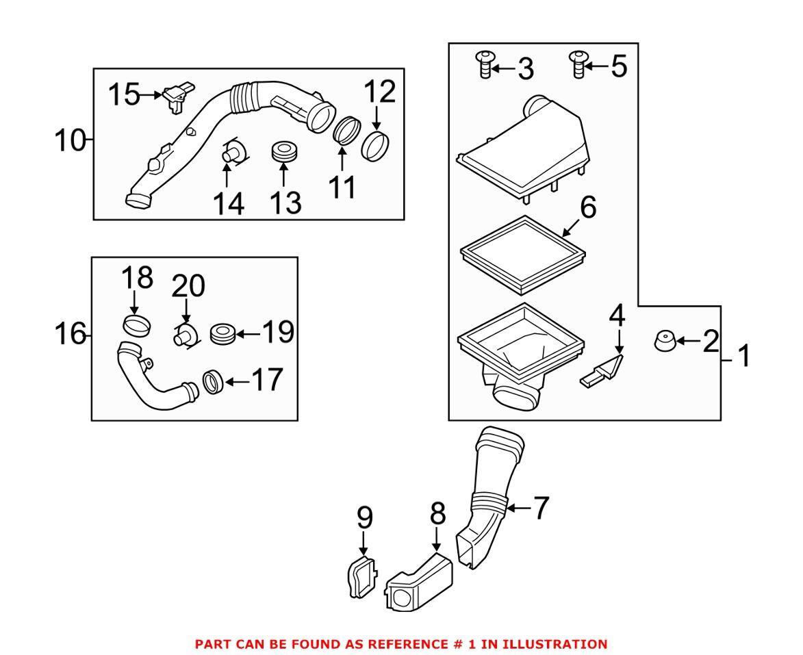 BMW Air Filter and Housing Assembly 13717583725 – Genuine BMW