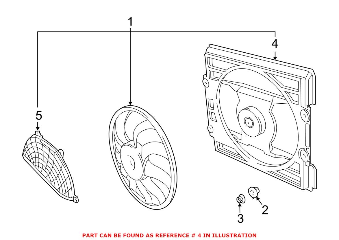 BMW A/C Condenser Fan Shroud 64548380778