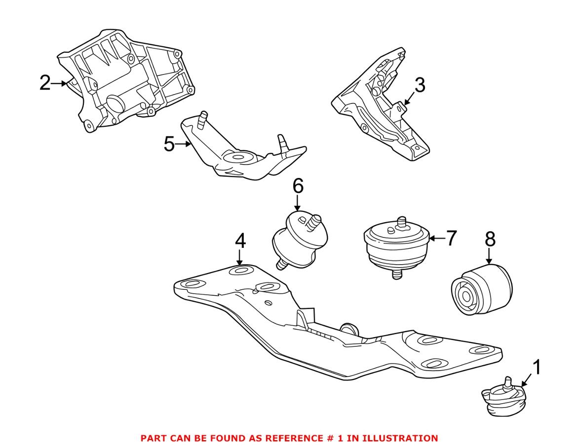 BMW Engine Mount – Driver Left 22111141791