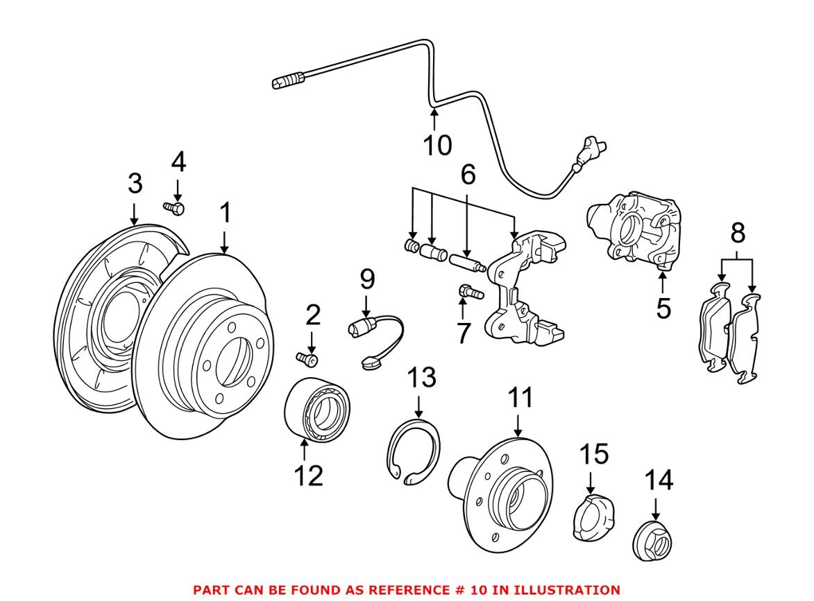 BMW ABS Wheel Speed Sensor – Rear 34521182795