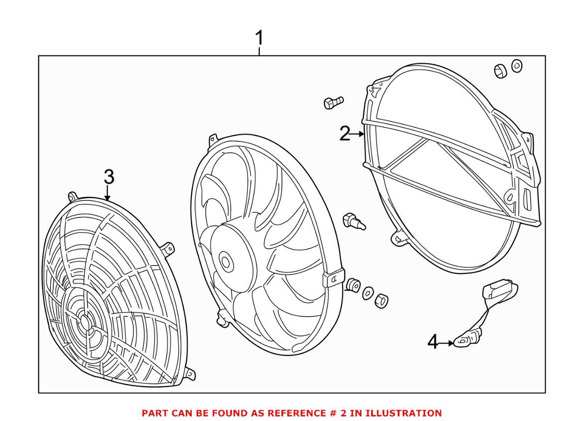 BMW A/C Condenser Fan Shroud 64548391748 – Genuine BMW