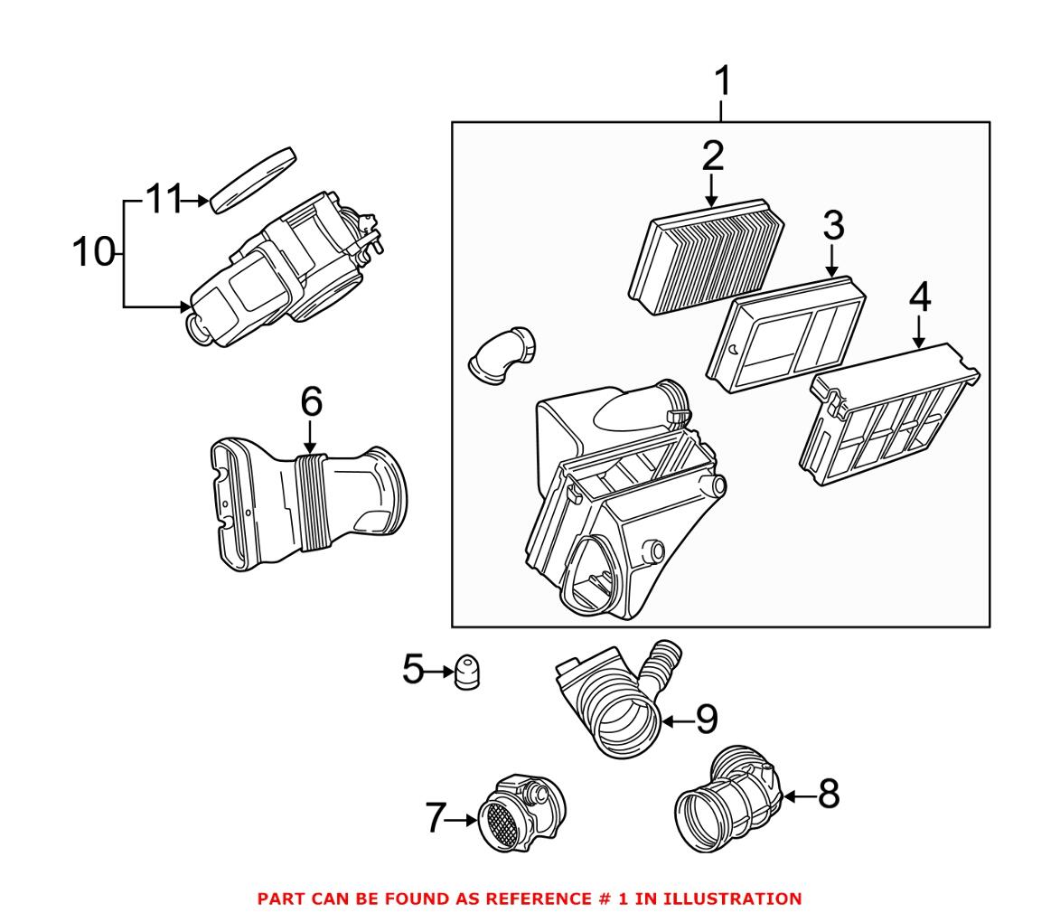 BMW Air Filter and Housing Assembly 13711438776 – Genuine BMW