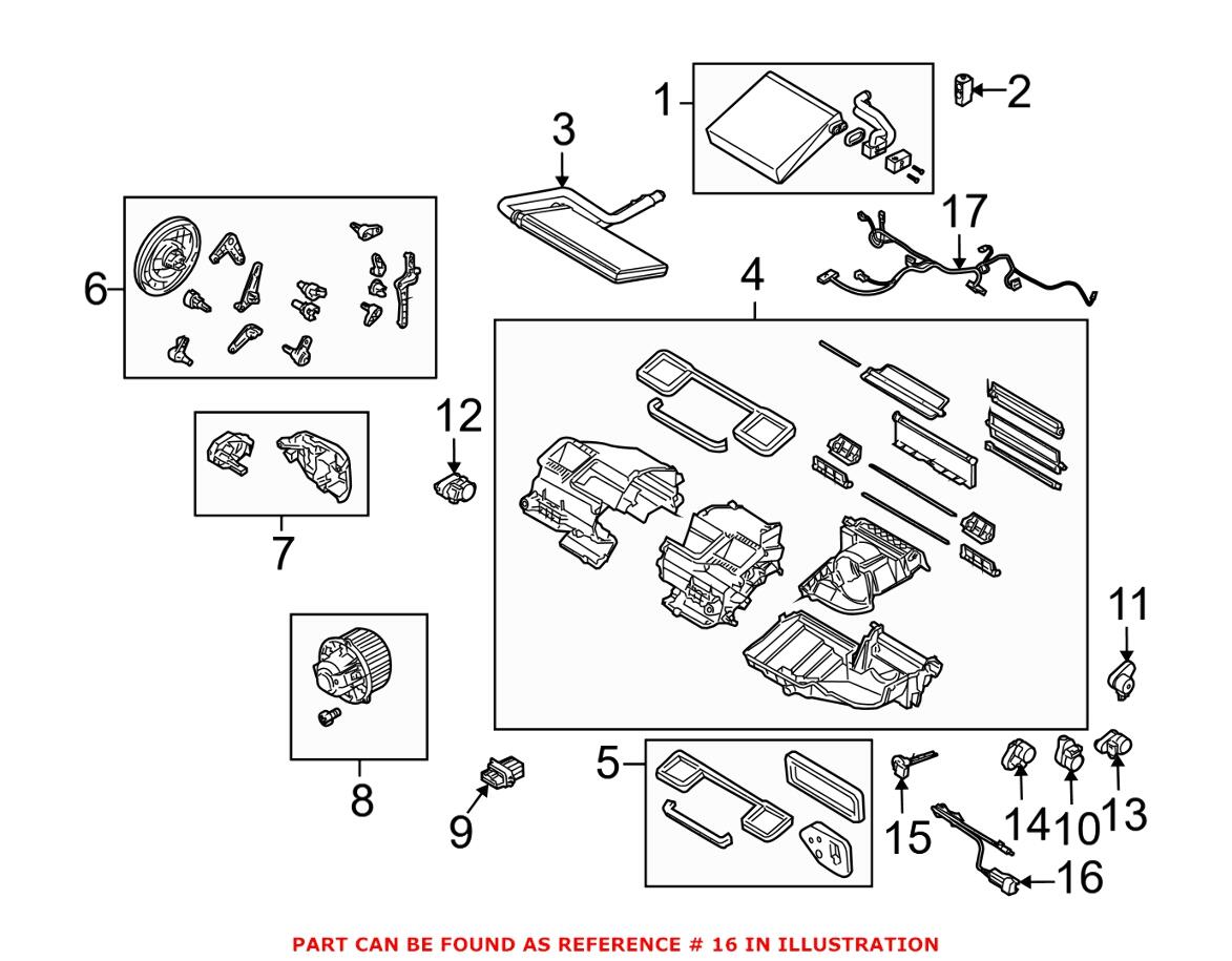 BMW A/C Evaporator Temperature Sensor 64116927601