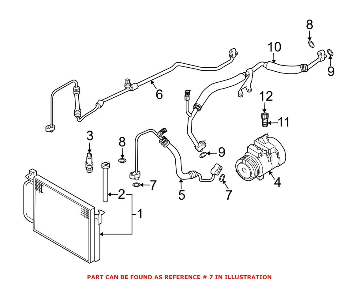 BMW A/C O-Ring (10.8mm) 64508375741