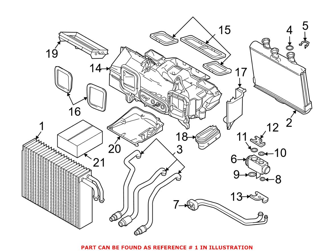 BMW A/C Evaporator Core – Front 64119134628