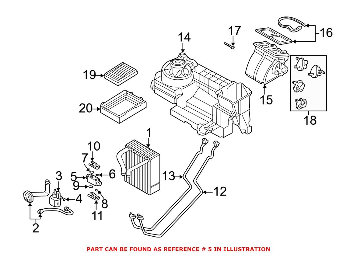 BMW A/C Expansion Valve 64119178315