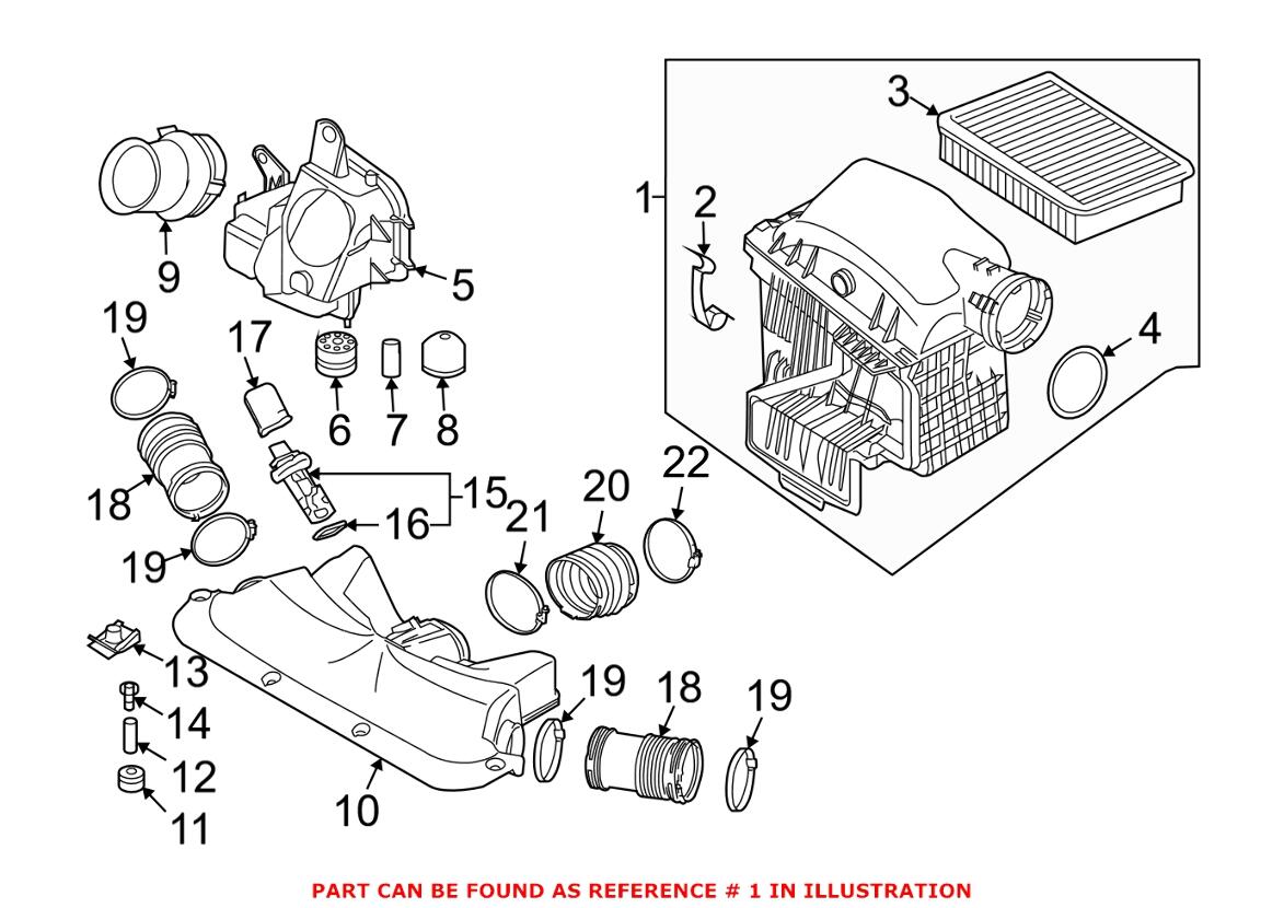 BMW Air Filter and Housing Assembly 13717541060 – Genuine BMW