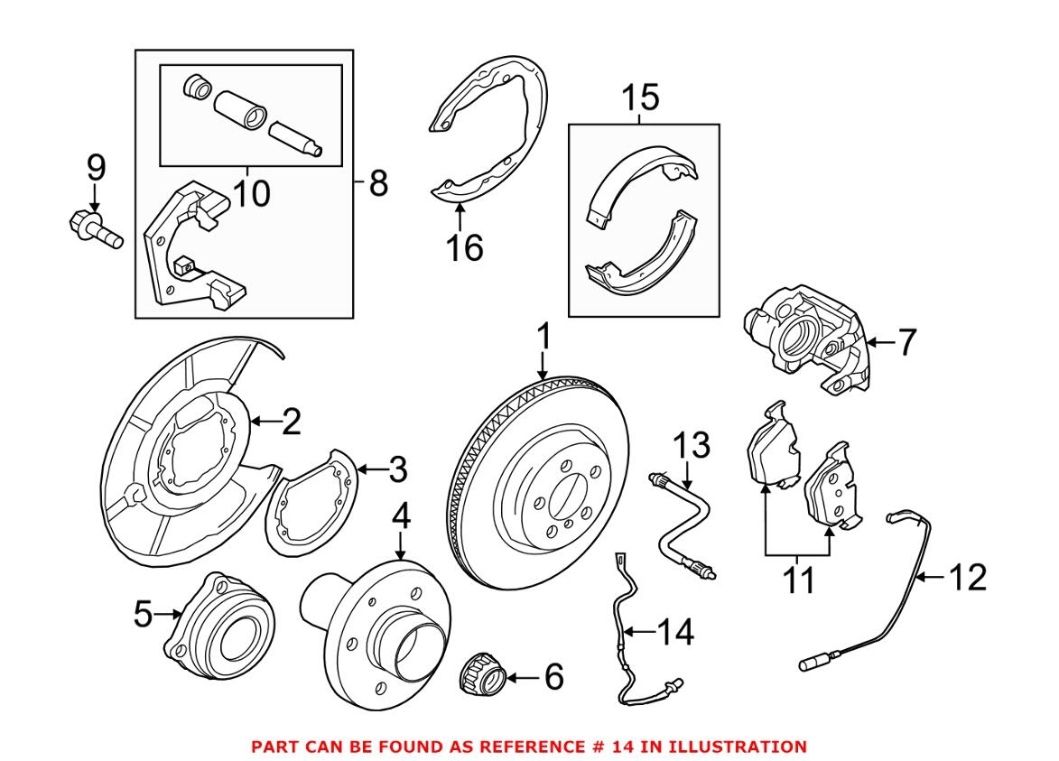 BMW ABS Wheel Speed Sensor – Rear 34526775864