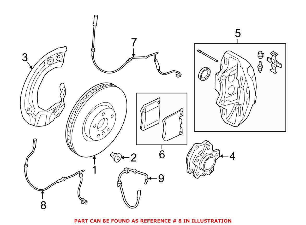 BMW ABS Wheel Speed Sensor – Front 34526859589