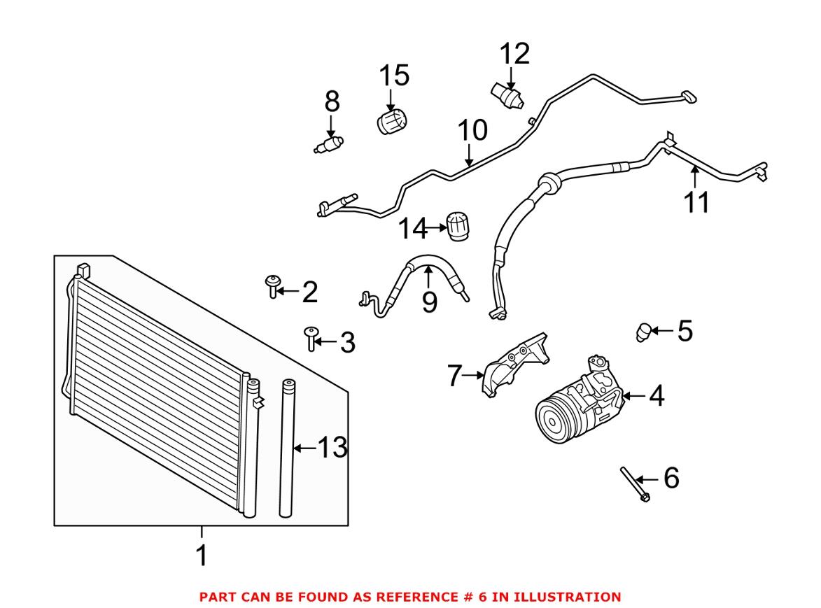 BMW A/C Compressor Bolt Set 64550392602