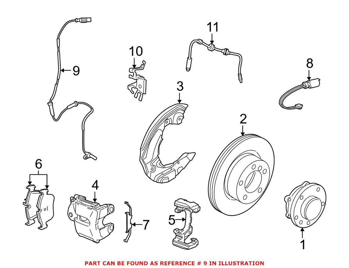 BMW ABS Wheel Speed Sensor – Front 34356784618