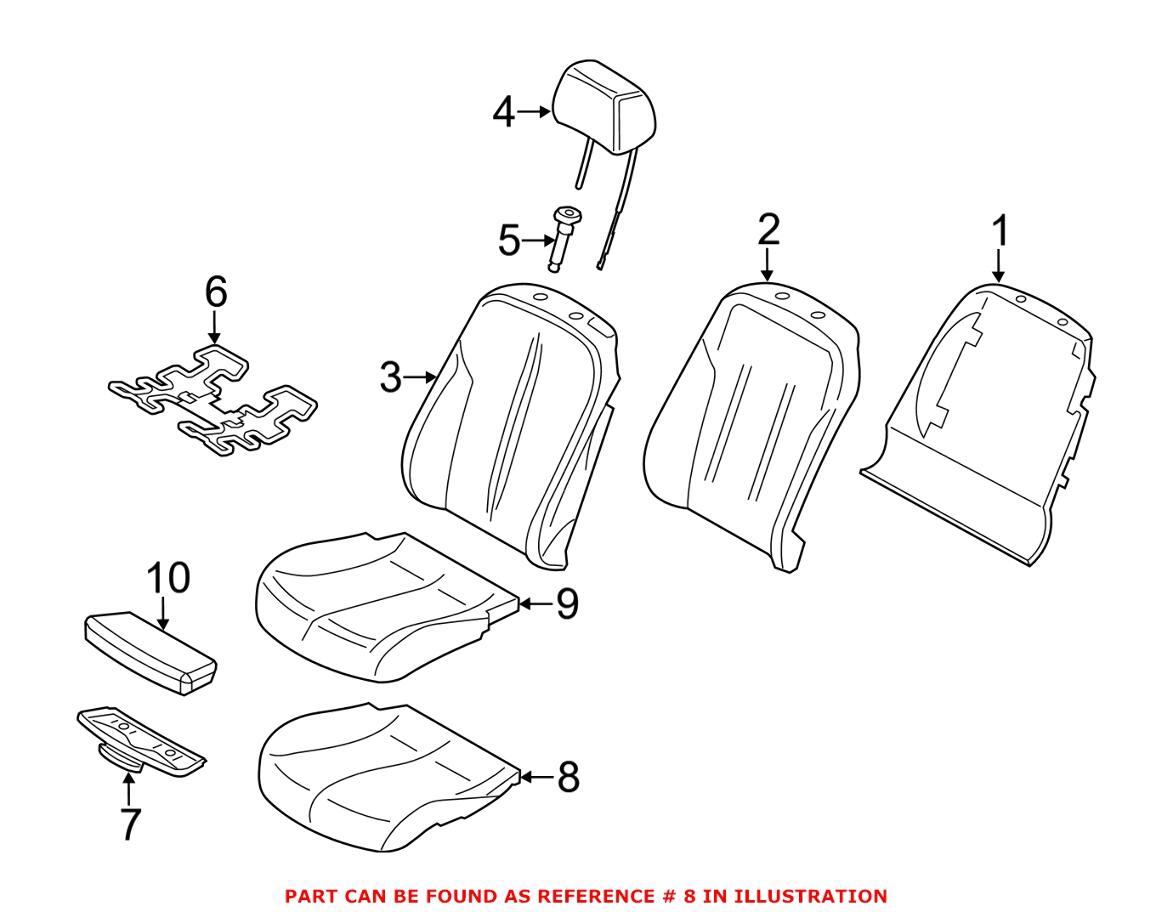 Seat Cushion Pad – Front Pasenger Side