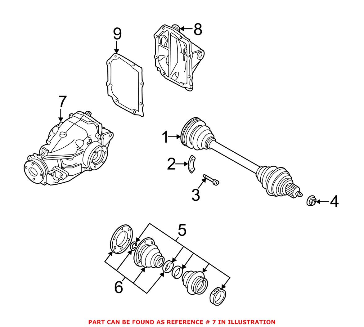 BMW Drive Axle Assembly – Rear 33107533140