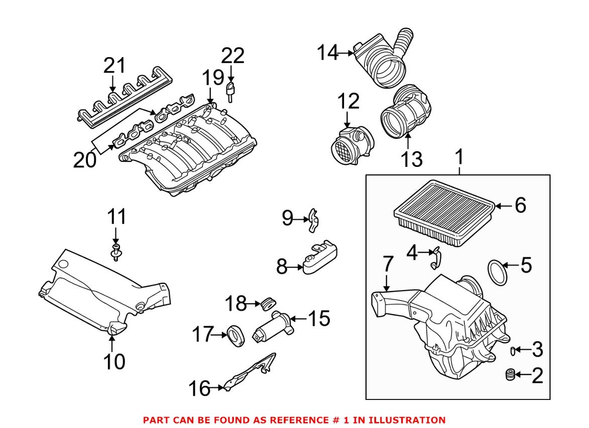 BMW Air Filter and Housing Assembly 13711712409