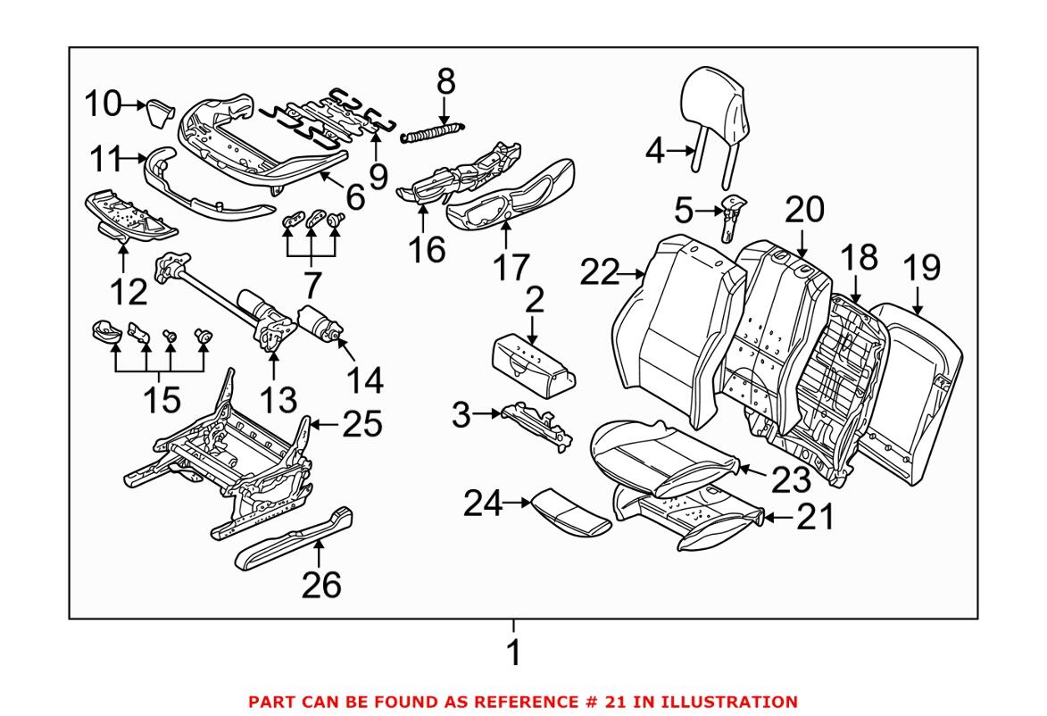 Seat Cushion – Front Lower (w/ Sport Seats)