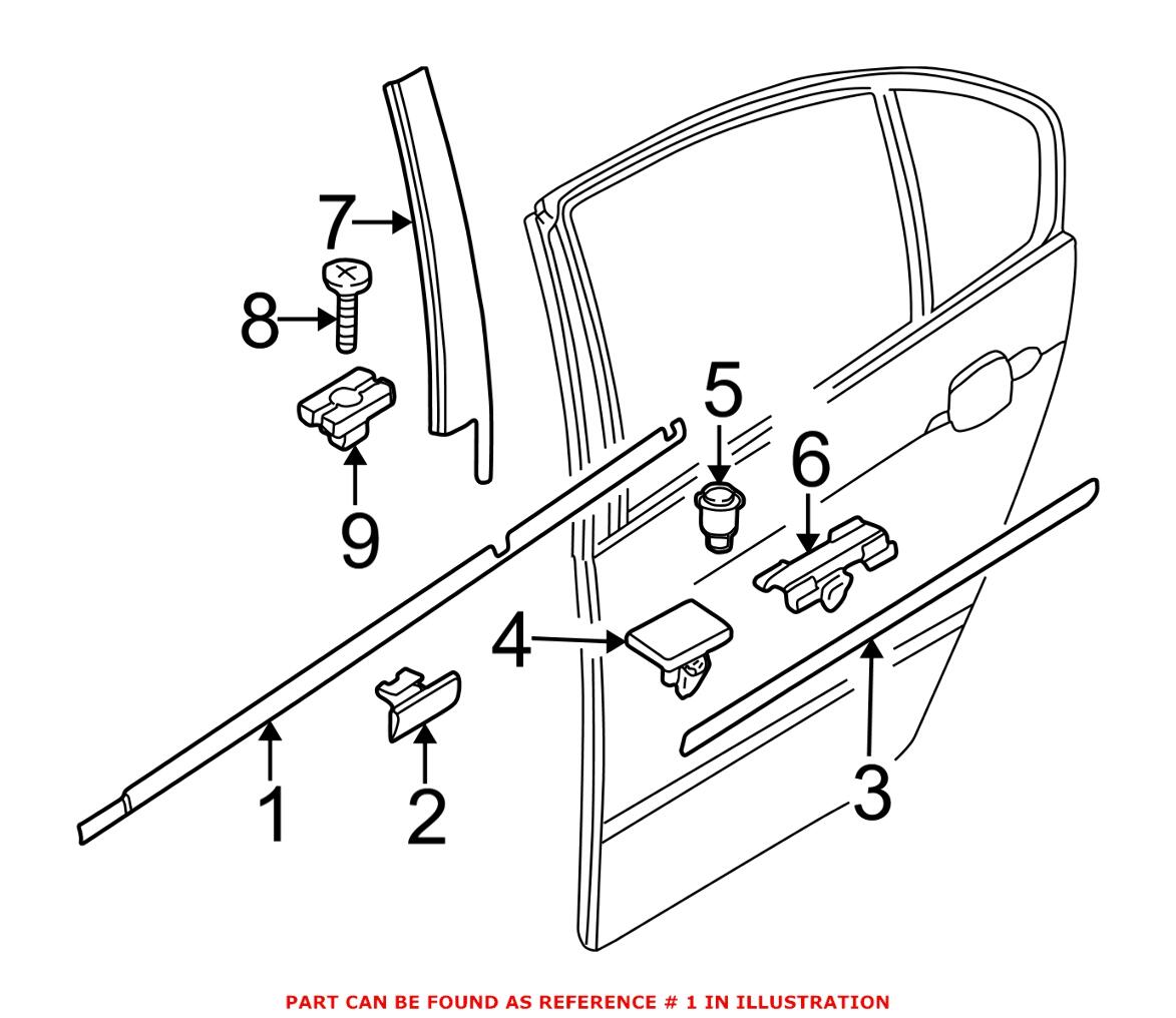 Window Weatherstrip – Rear Passenger Side Outer Lower