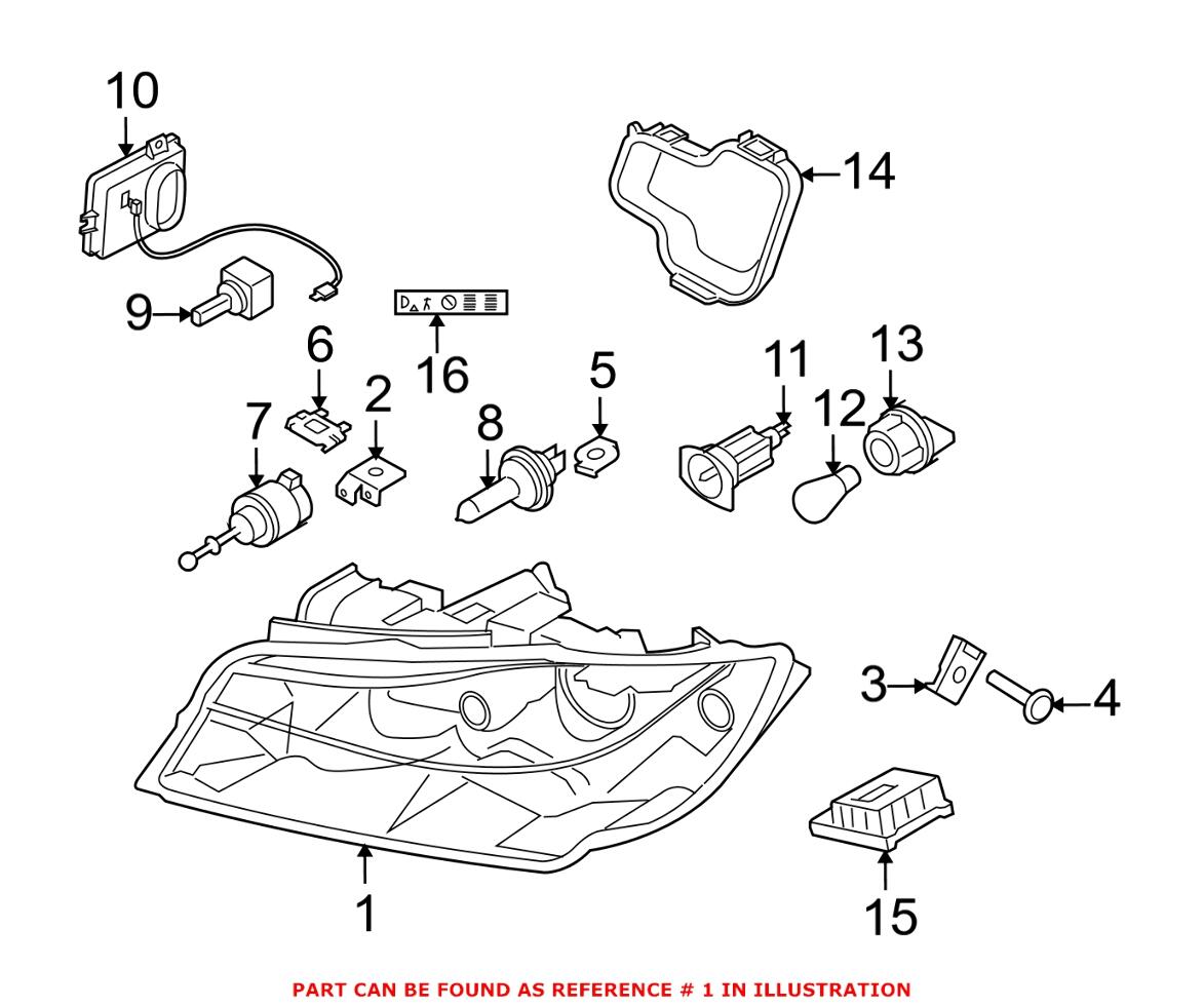 Headlight Assembly – Driver Side (Xenon)