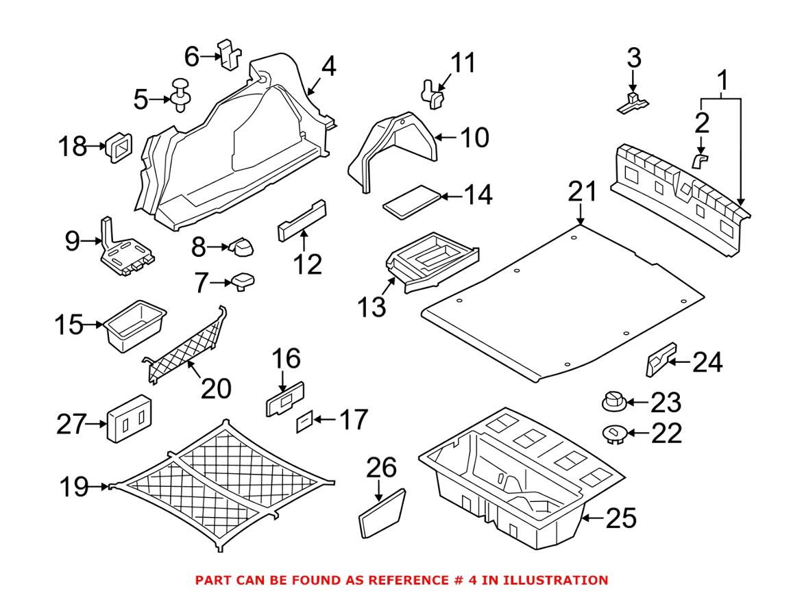 Trunk Trim Panel – Rear Pasenger Side