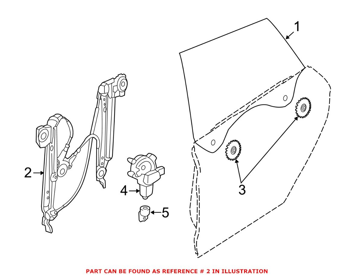 BMW Window Regulator – Rear Driver Side 51357339589