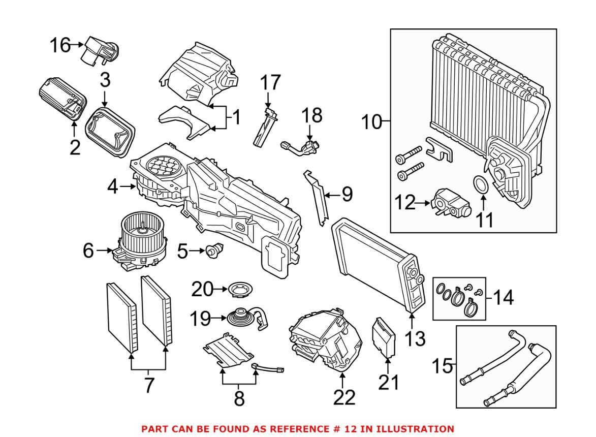 BMW A/C Expansion Valve – Front 64119361710