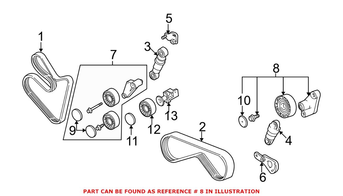 BMW A/C Belt Tensioner 11287515867